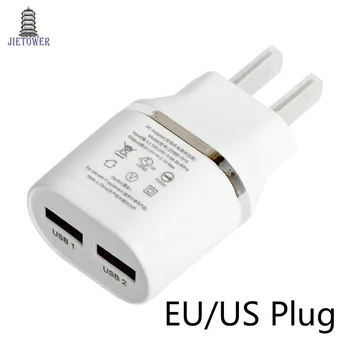 

300pcs/lot EU/US Plug Color 5V 2A 2usb Dual Double USB Power AC Wall Charger Travel Adapter For iphone Samsung phones Original
