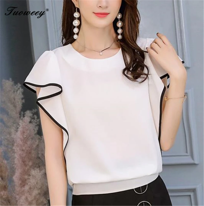 big ruffle sleeve top