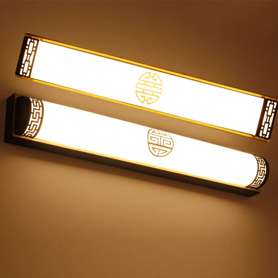 20 watt 48 cm retro bronze bad eitelkeit led spiegel licht ac220v wasserdicht moderne acryl anti beschlag bad wand lampe