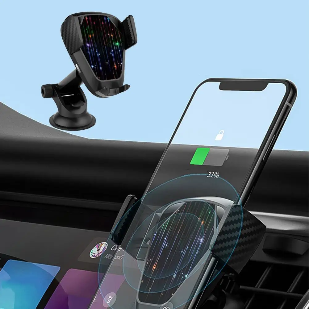 Car Wireless Charger Intelligent Induction 15W For IPhone Xs Max Xr X Samsung S10 S9 Charging Car Phone Holder