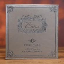 

2018 new 18 - inch DIY handmade PU leather photo album boxed adhesive film-covered creative family album