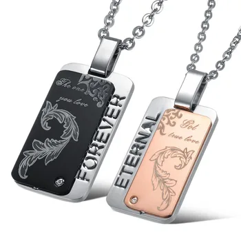 

Korean Couple Necklace Titanium Necklaces Pendants Cute Necklaces For Couples Matching Necklaces For Couples GX839