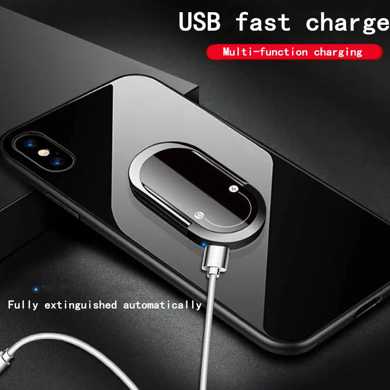 

Creative USB Cigarette Lighter Mobile Phone Bracket Holder Lighter Multi-function Cigarette Accessories For iPhone X