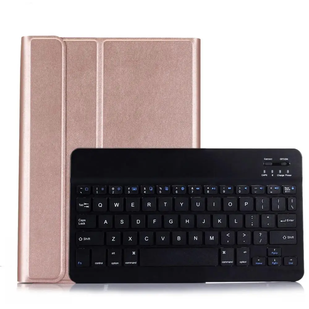 Чехол для клавиатуры с английским, русским, испанским, для Apple iPad 9,7,,, чехол A1822, A1893, 5-го, 6-го поколения, Bluetooth, чехол для клавиатуры - Color: Rose Gold with Black