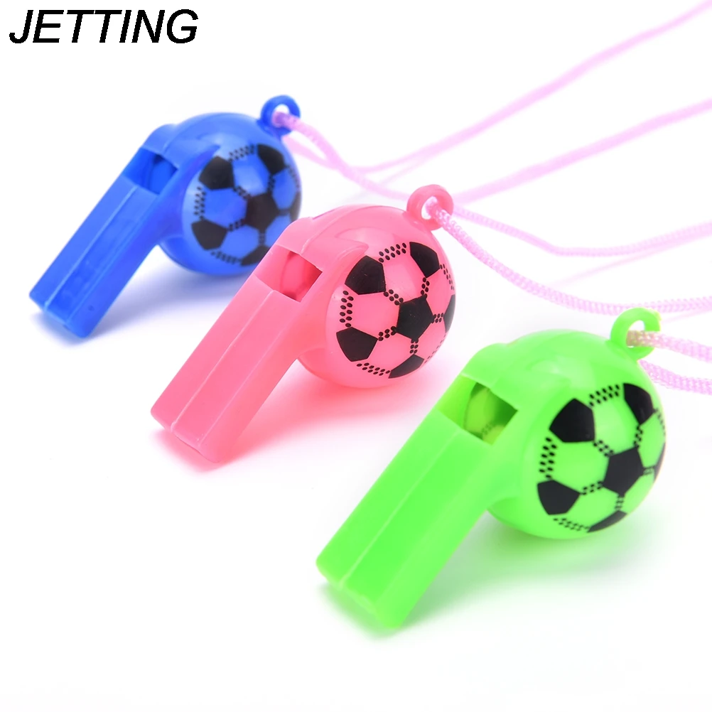 HOT 10PCS Football Referee Whistle Football Design Basketball Teachers