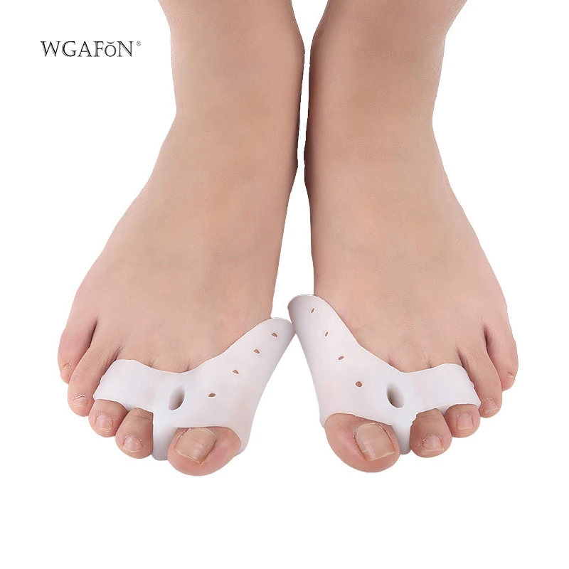 

WGAFON 1 pair 3 hole big toe Orthodontic eversion overlap toe correction pad hammer toe separation bending deformation toe toe