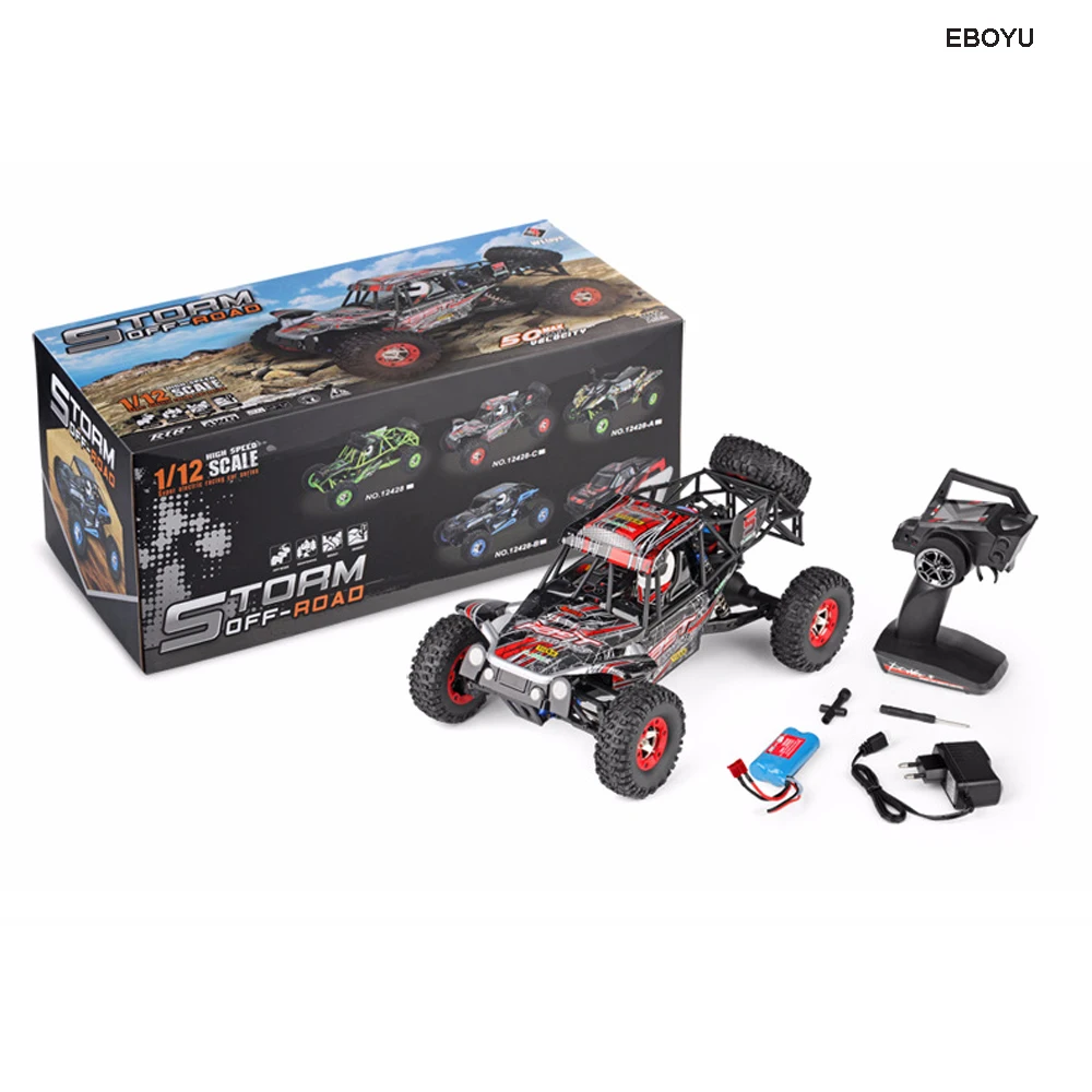 WLToys 2,4 ГГц 50 км/ч внедорожник игрушка радиоуправляемая летучая мышь автомобиль 1/12 пропорции RC грузовик 4WD высокоскоростной гоночный автомобиль