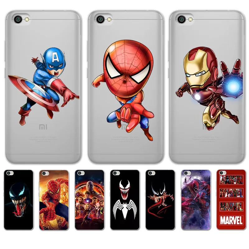 

Luxury venom marvel Deadpool For xiaomi Redmi Mi 8 6 A2 Lite 5X 6X A1 6A 4X 4A 5 Plus Note 4 5A Prime Pro Cover Case Coque Etui