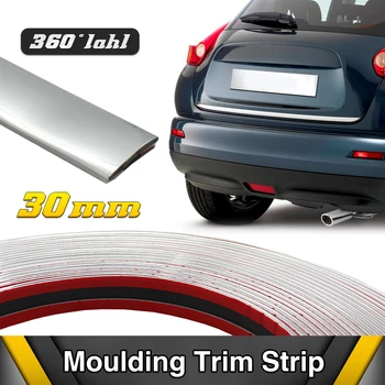 

Decoration Molding Trim Strip Auto Car Chrome Window Handle Door 30mm DIY Silver Color Self Adhesive