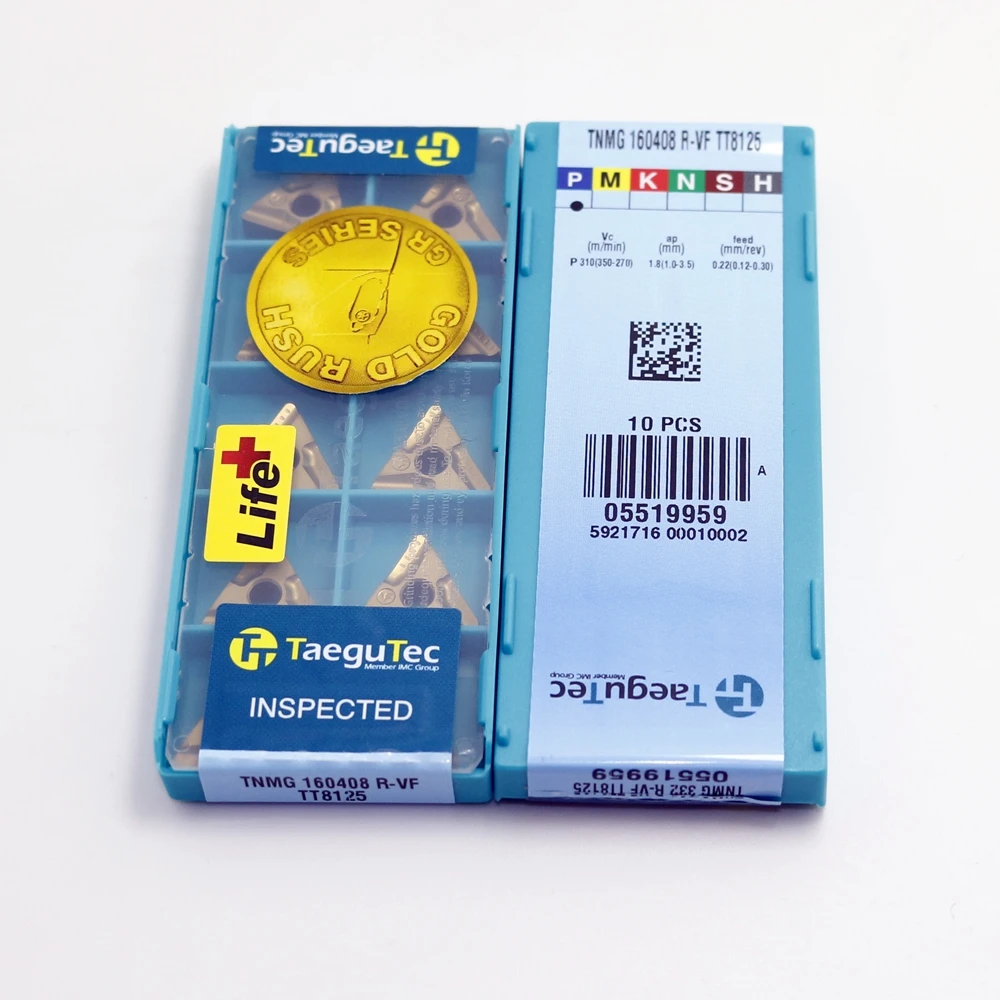 10Pcs Gaobey TNMG160404L-VF TT8125 Carbide Inserts New