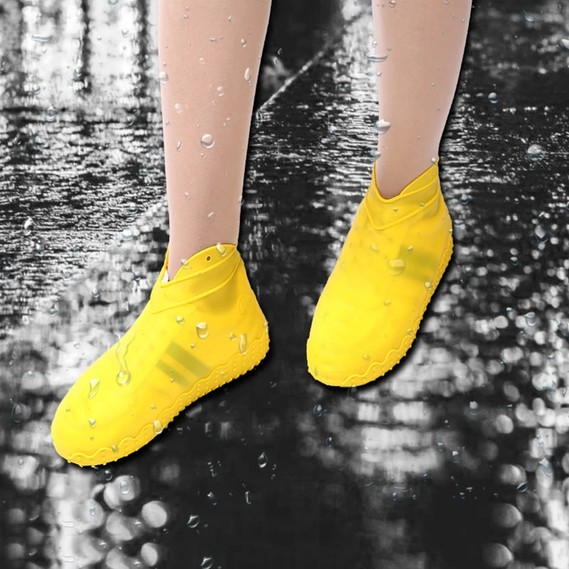Многоразовые бахилы водонепроницаемые противоскользящие силиконовые дождевые башмачки протекторы нескользящее покрытие на обувь от дождя водонепроницаемые аксессуары для обуви