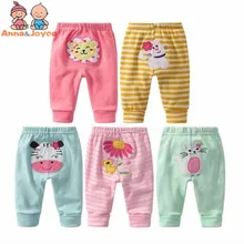 5 шт./лот для маленьких мальчиков и девочек новорожденный малыш, babyToddlers брюки мультфильм, Детские хлопковые штаны для мальчиков и девочек Suit0-24Months