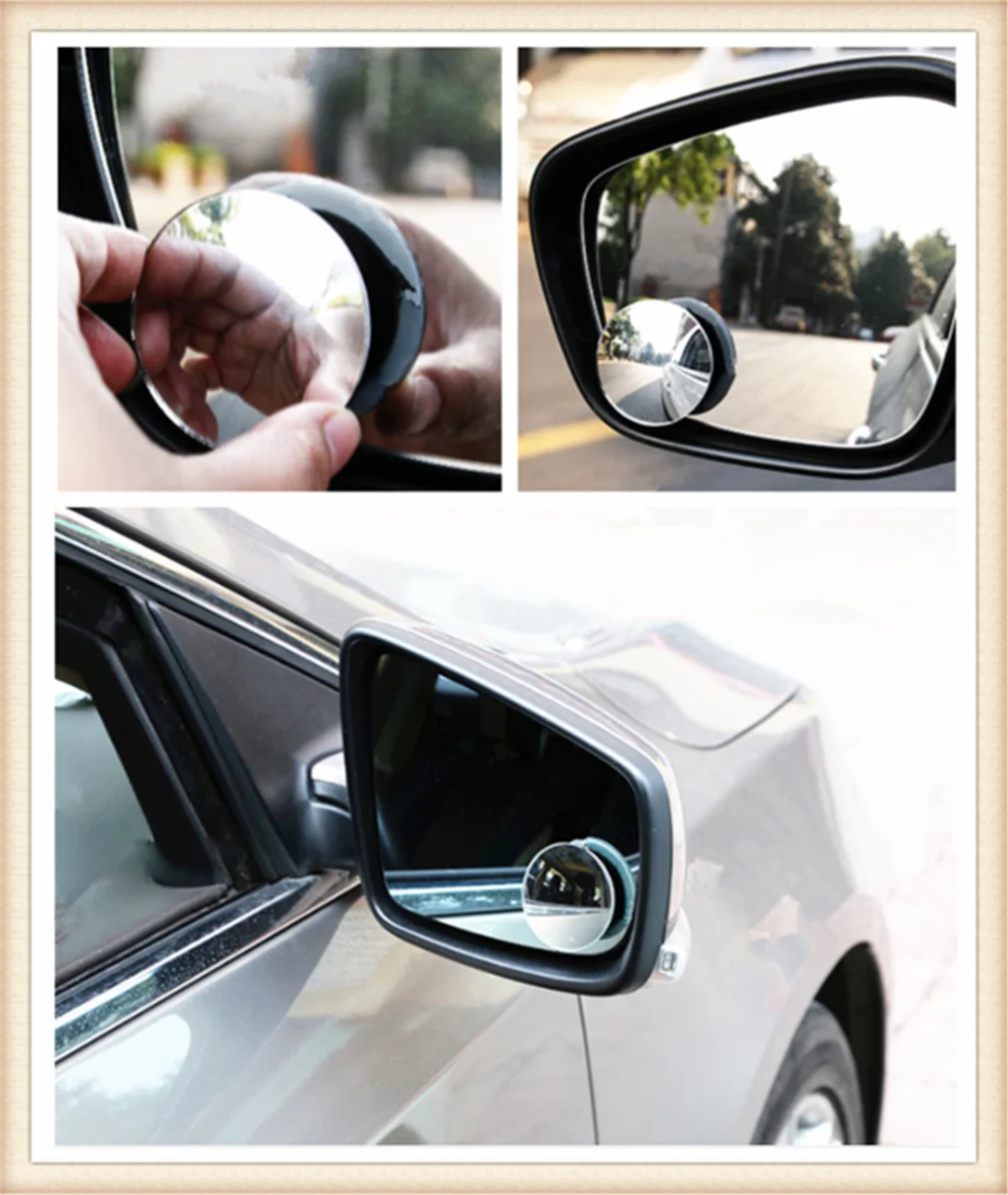 

Car borderless small round blind spot mirror reversing aid for Toyota 4Runner Sienna Sequoia Prius GR Camry i-TRIL