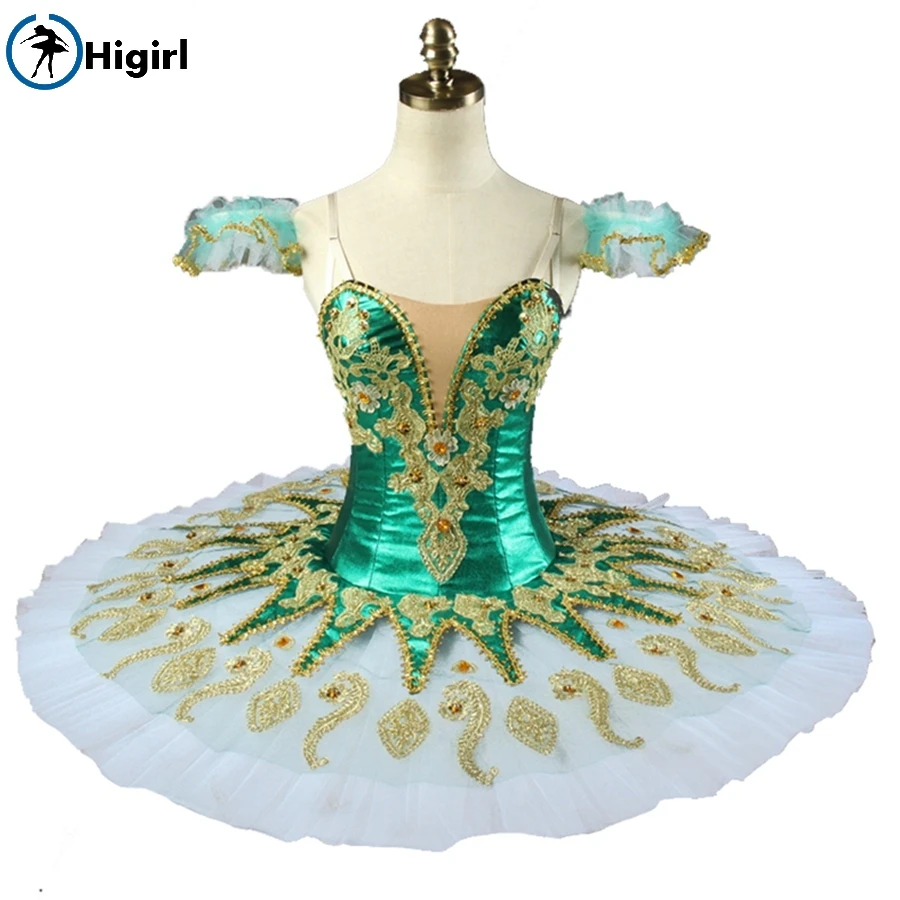 Shipping free! Green girl ballet  tutu  Sleeping Beauty tutu Ballerina Competition Professional Ballet Stage Costum  BT9134G