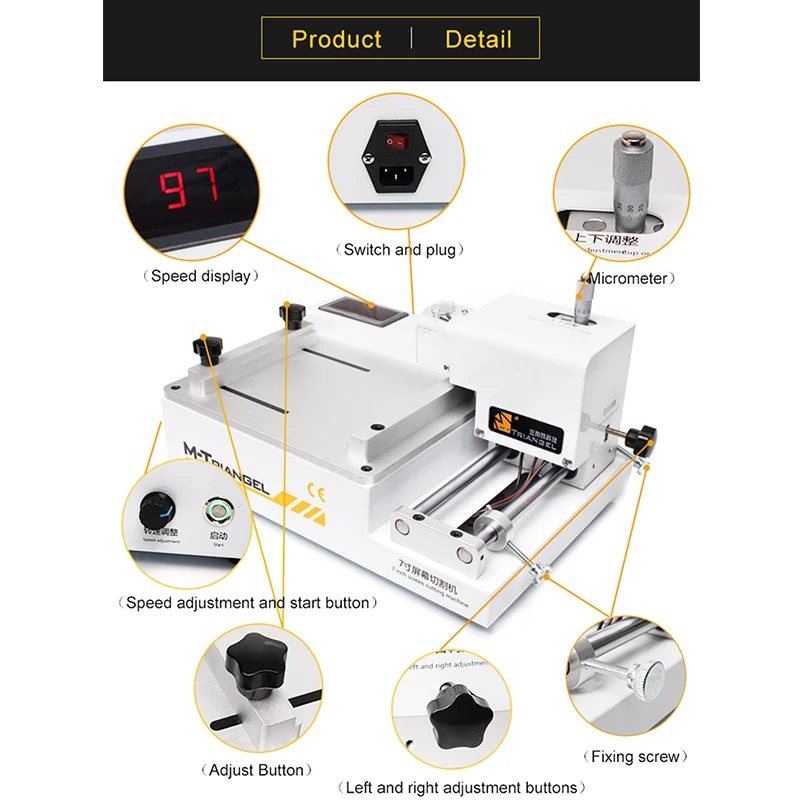  M-Triangel LCD Glass Cutting Machine For iPhone Xiaomi Huawei Samsung Mobile Phone LCD Repair Touch