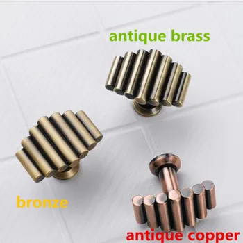 

96mm 128mm American style antique copper kitchen cabinet dresser door handles vintage bronze drawer cupboard pulls knob solid 5"