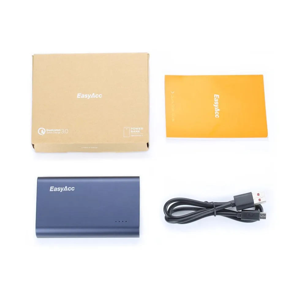 Easyacc 10000mAh Powerbank Qualcomm Quick Charge 3.0 Dual Port 10000 Power Bank Portable Fast USB Charger For Most phone Tables Easyacc 10000mAh Powerbank Qualcomm Quick Charge 3.0 Dual Port 10000 Power Bank Portable Fast USB Charger For Most phone Tables