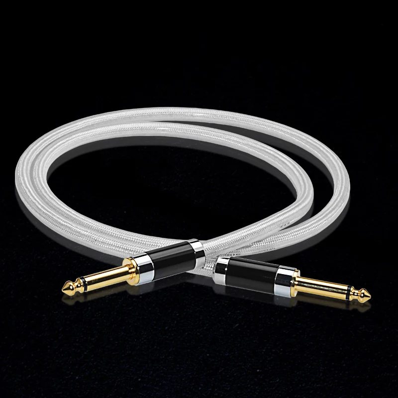 ATAUDIO Hifi стерео 6 35 мм для прямого кабеля 5 медный и серебряный моно 1/4 дюйма разъем