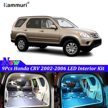 9 шт. Canbus Белый светодиодный Автомобильный интерьер посылка комплект для 2002 2003 2004 2005 2006 Honda CR-V таможенный приходной ордер светодиодный внутренний светильник
