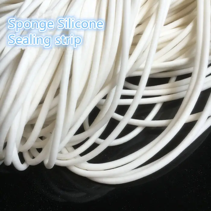 

1PCS SF004 Diameter 4/4.5mm Sponge Silicone Sealing strip Silicone Foam Length 10meters Anti-slip waterproof heat-resistant