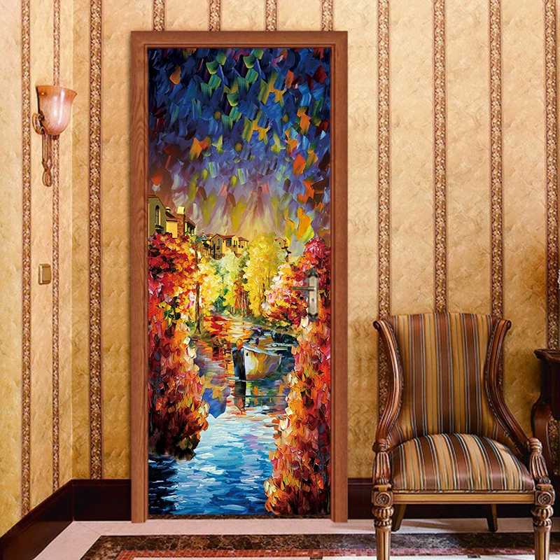 

Customize Wall Murals Scenery Lake Town Landscape Wallpaper TV Background Living Room Kitchen Bedroom Study Home Decor