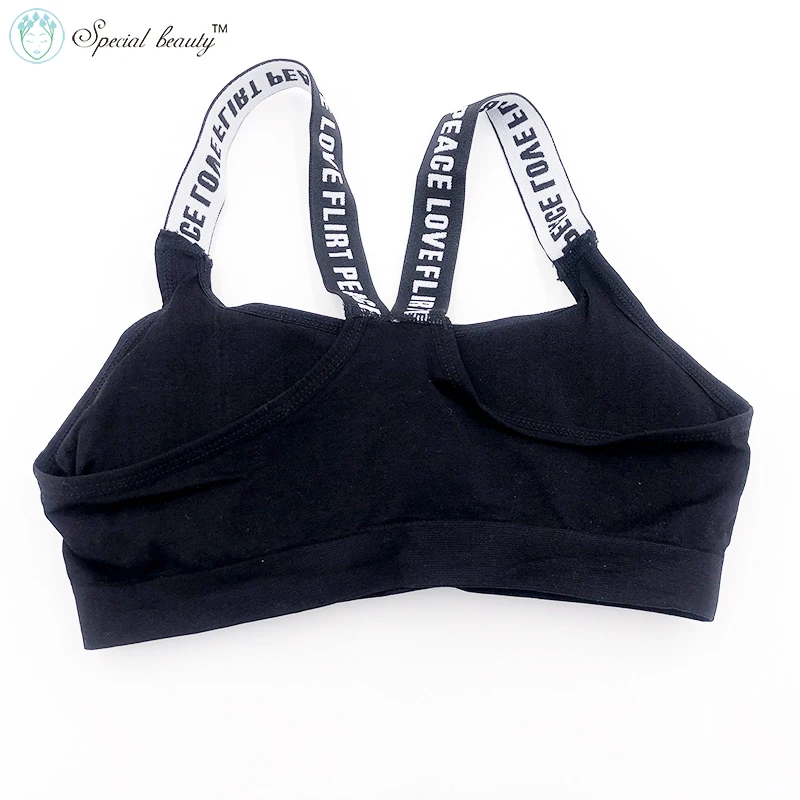 Free shipping!!!Special beauty!!!Black color Alphabet strap Super comfort soft Camisoles Beautiful girl Tube Tops sports bra
