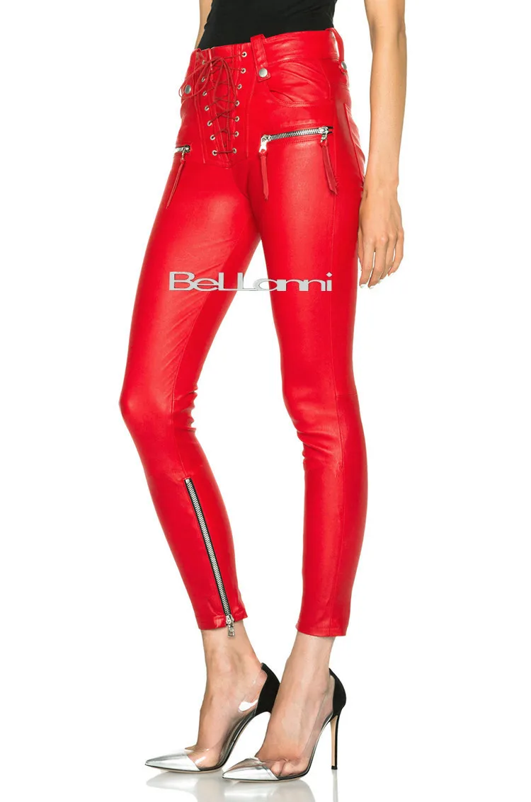 Весенние новые модные брендовые длинные штаны из искусственной кожи осенние женские облегающие брюки-карандаш высокого качества wq762 Прямая поставка
