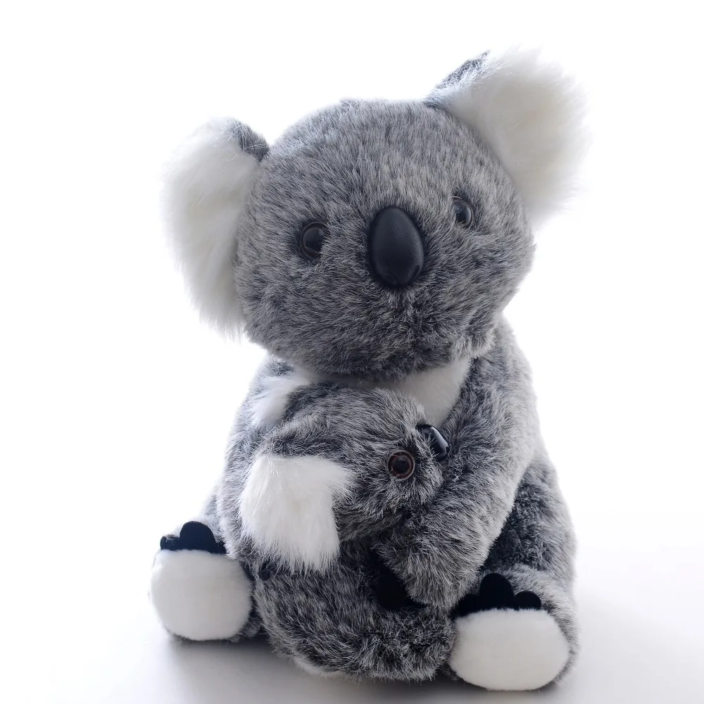 Plush Koala Hold Baby Toys Stuffed Simulation Anim...