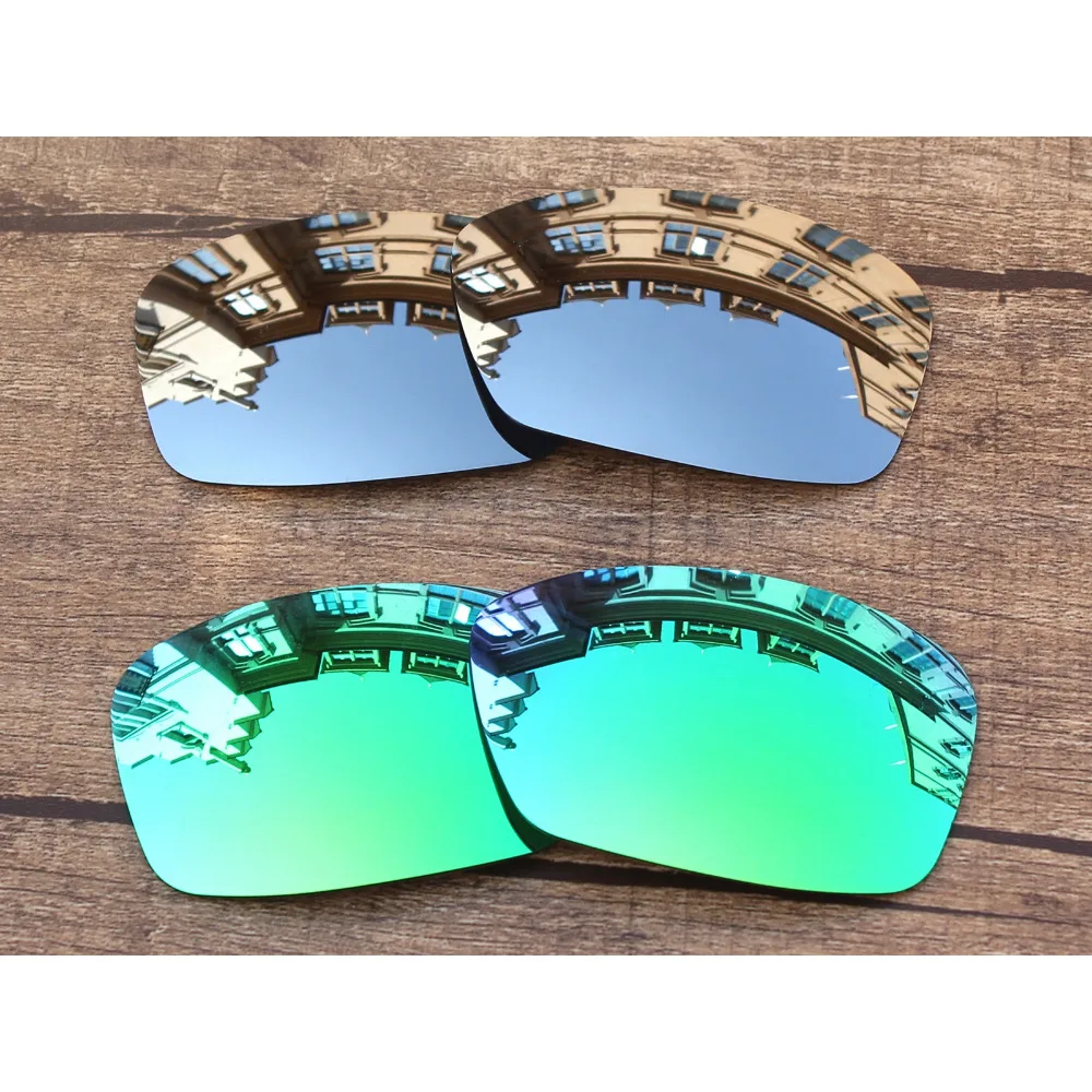 Vonxyz 2 Pairs Chrome Mirror & Jade Mirror Polarized Replacement Lenses