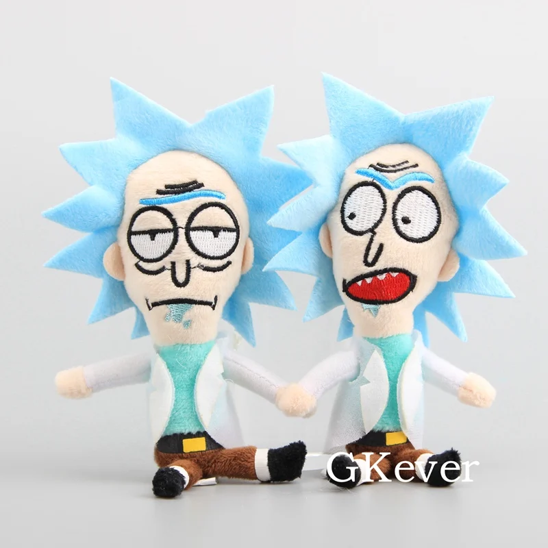 

2 Pcs/Set Funny Rick and Morty Season 3 Rick Sanchez Plush Keychain Cute Mini Pendant Toy Dolls 16 cm