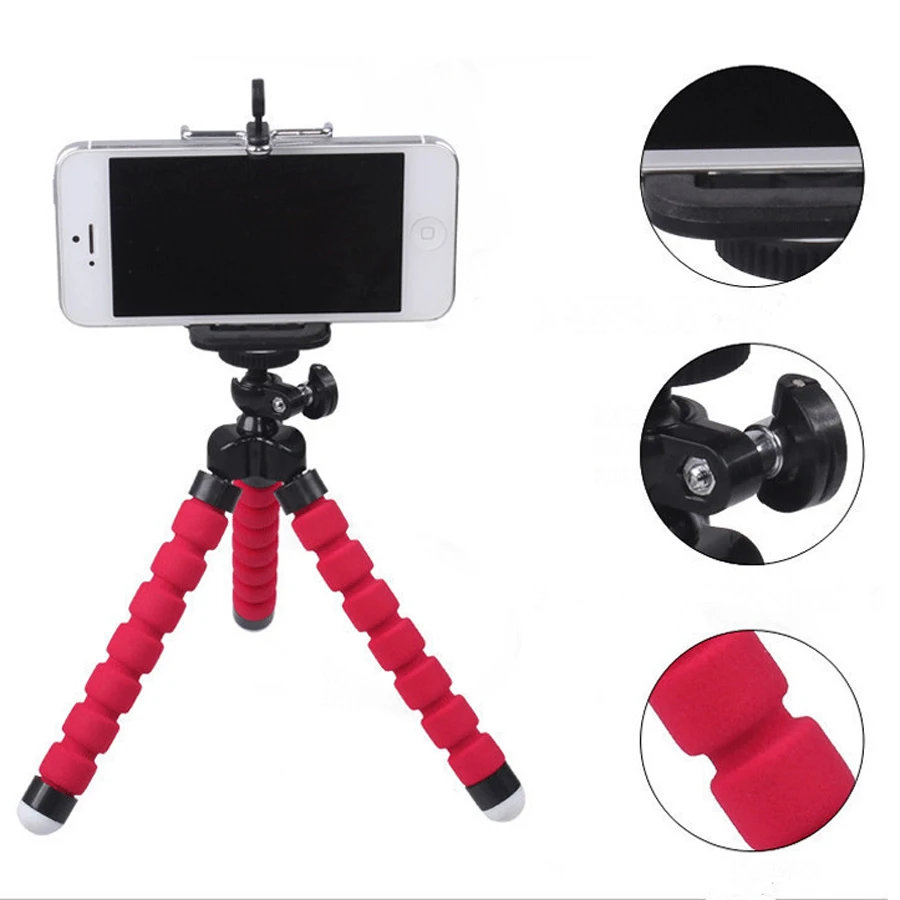 Flexible Sponge Octopus font b Tripod b font for Mobile Phone Smartphone for Gopro MINI Camera