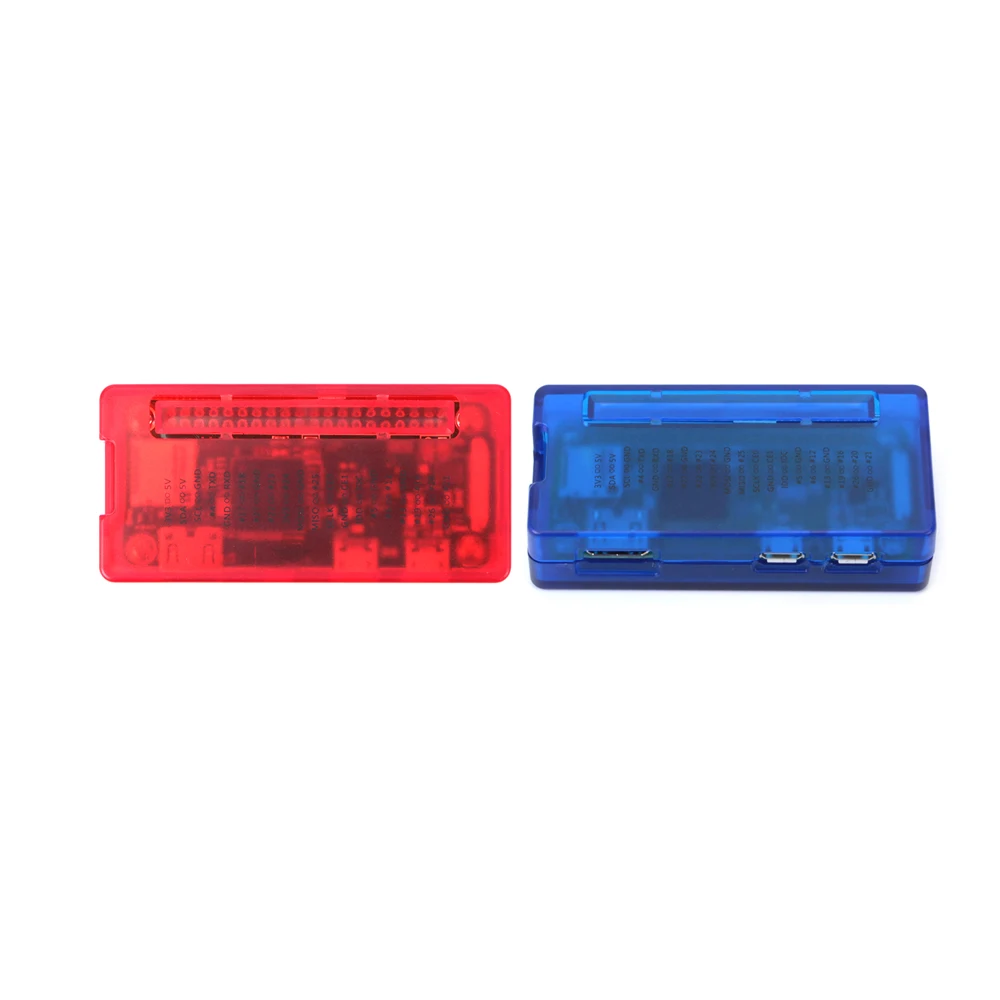 Малина Pi Zero ж Case синий и красный цвета прозрачный АБС Пластик коробка GPIO Дело Ссылка для RPI Zero 1,3 Вт