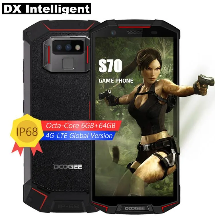 DOOGEE S70 IP68 Водонепроницаемый Helio P23 Octa Core 5 99 дюйма 18:9 6 ГБ + 64 GB Беспроводной зарядки