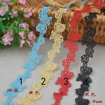 

20Yards 1.9cm Lace Trim Lace Applique Polyester Lace Ribbon For Clothes Home Textiles Apparel Sewing Lace Fabric Accessories