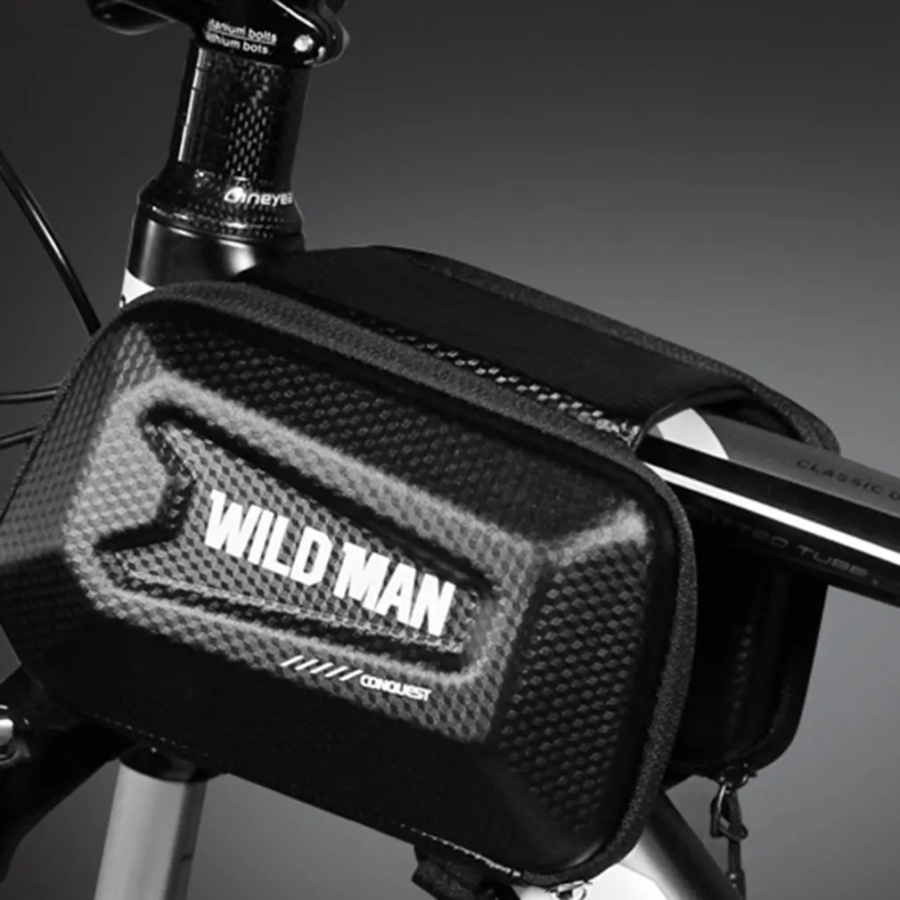 

WILD MAN Bicycle Front Frame Bag MTB Road Bike Cycling Anti Pressure Shock Rainproof Bag Bike Accessories
