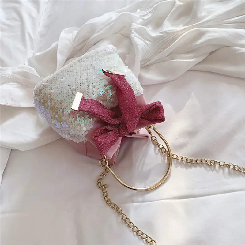 Bow Sequins Female Shoulder Bag Crossbody Bag for Women 2019 Messenger Bags women's bag bolsa feminina sac a main 30AP0412