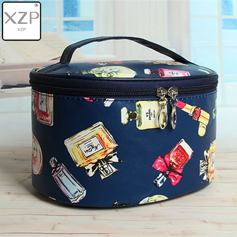 

XZP 1 pc 3D Printed Cosmetic Box Waterproof Women Zipper Makeup Bag Perfume Pattern Cosmetic Bags Dropshipping