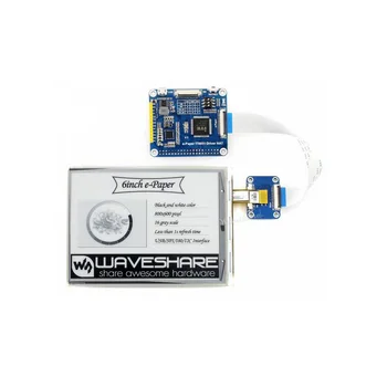 

6 inch E-Ink Display Module e-Paper Module with USB/SPI/I80/I2C interface 800x600 Black White Two-color Display for Raspberry Pi
