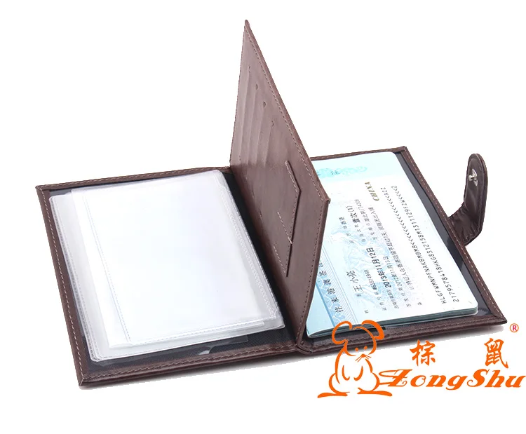 Wallet Card Holder Card Holder Credit Card Holder Credit Card Wallet Id Card Holder Id Card Case Passport Holder zongshu Travel PU leather Document Cover