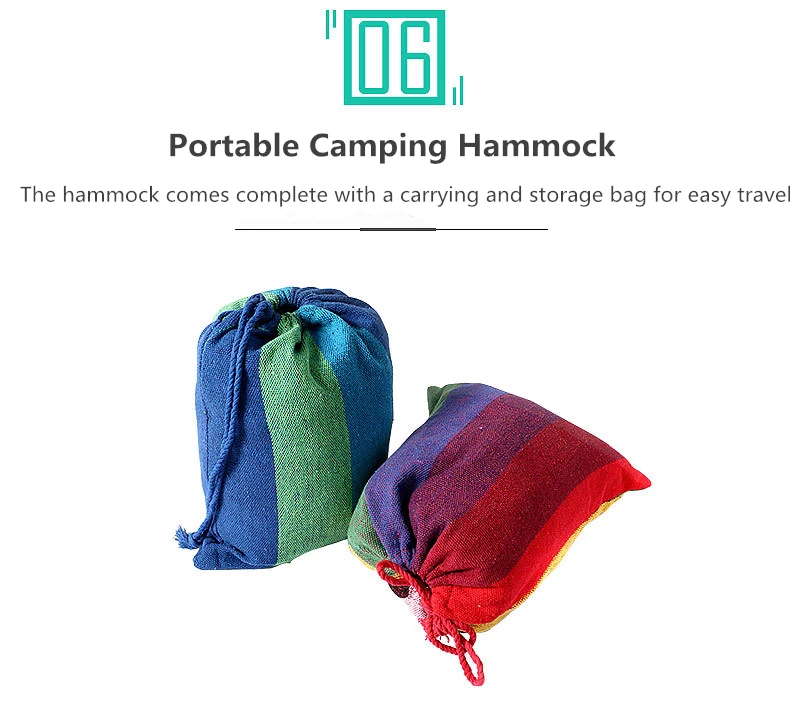 Trackman TM6413 Portable Camping Hammock Travel Mat Outdoor Cotton Polyester Swing Bed Sleeping Bag