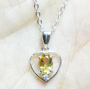 

Natural citrine or garnet or amethyst or topaz love heart pendant Free shipping 925 sterling silver 0.45ct gemstone C9021001