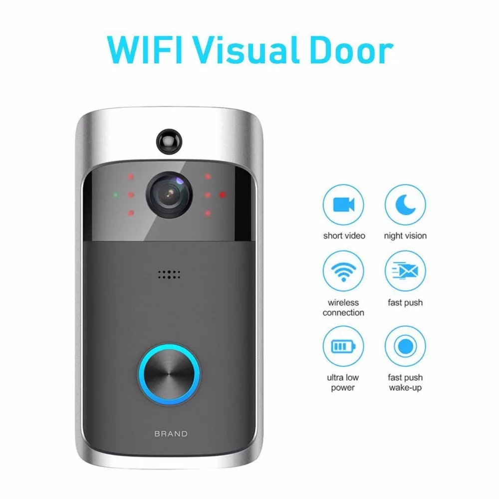 

WiFi Visual Ring Doorbell Smart Home Wireless Bell Camera Video Phone Intercom Home Security Automation Modules