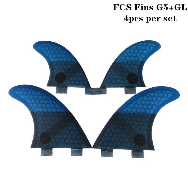 FCS G5+ GL в комплекте 4 цвета соты Upsurf логотип доска для серфинга FCS Quad fin наборы