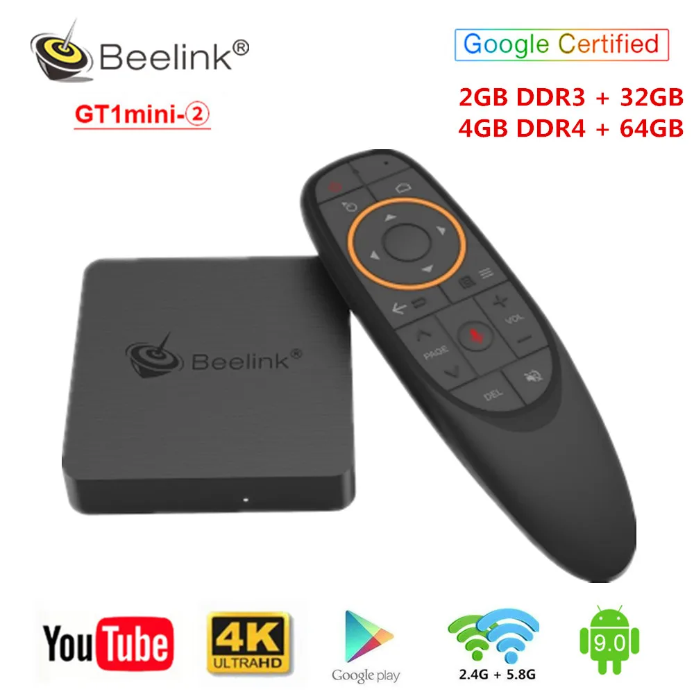 

Pre-sale Beelink GT1mini-2 Android9.0 Smart TV Box Amlogic S905X3 4GB DDR4 64GB Set top Box 2GB DDR3+32GB support Netflix 4K