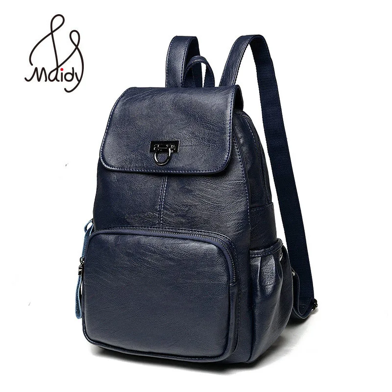 Fashion Genuine Leather Backpack Zipper Women And Shoulder Bags Mochila School Bags Teenagers Preppy Laptop Large