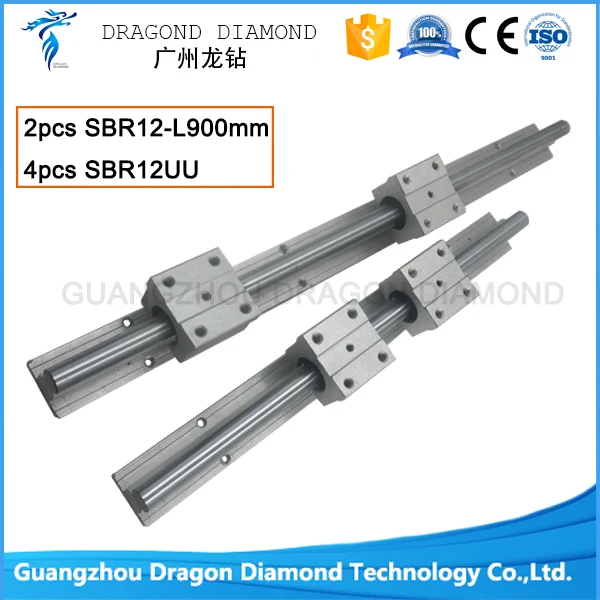 

cnc machine router spare parts 4pcs SBR12UU + 2pcs SBR12 900mm linear guide rail