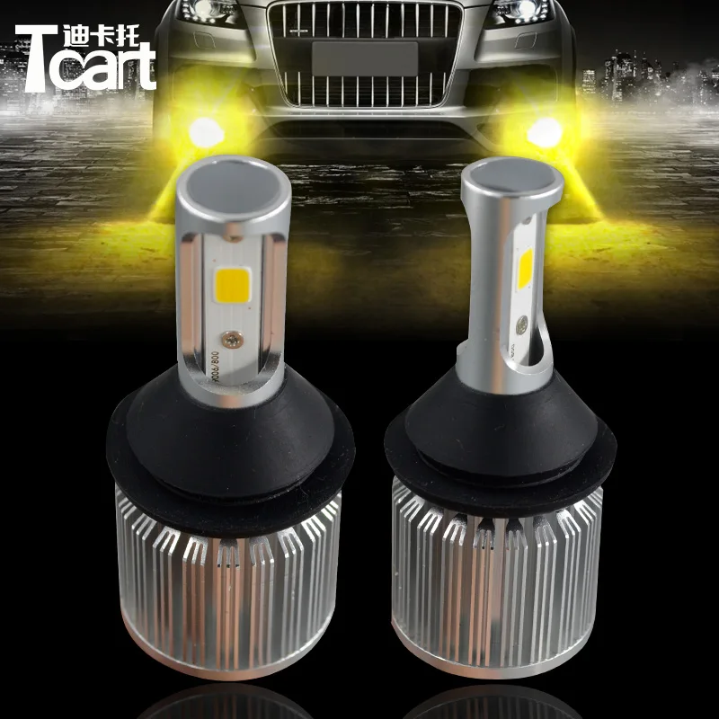 

Tcart 2pcs Auto LED Switchback Bulb T25 3157 Yellow Turn Signal Light Car Light Source COB Lamp For Nissan X-trail T31 Leaf 2014