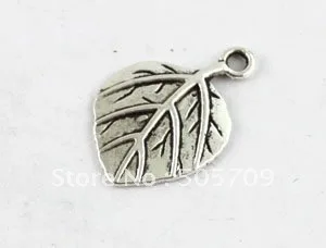 

200pcs Tibetan silver maple leaf charms A8382