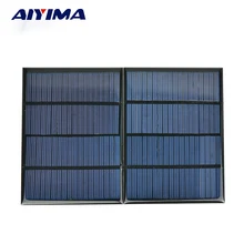 AIYIMA 2Pcs 18V 1.5W Epoxy Solar Panel Cell Photovoltaic Panel Polycrystalline Solar Module DIY Solar Sistem Sun Power Energy