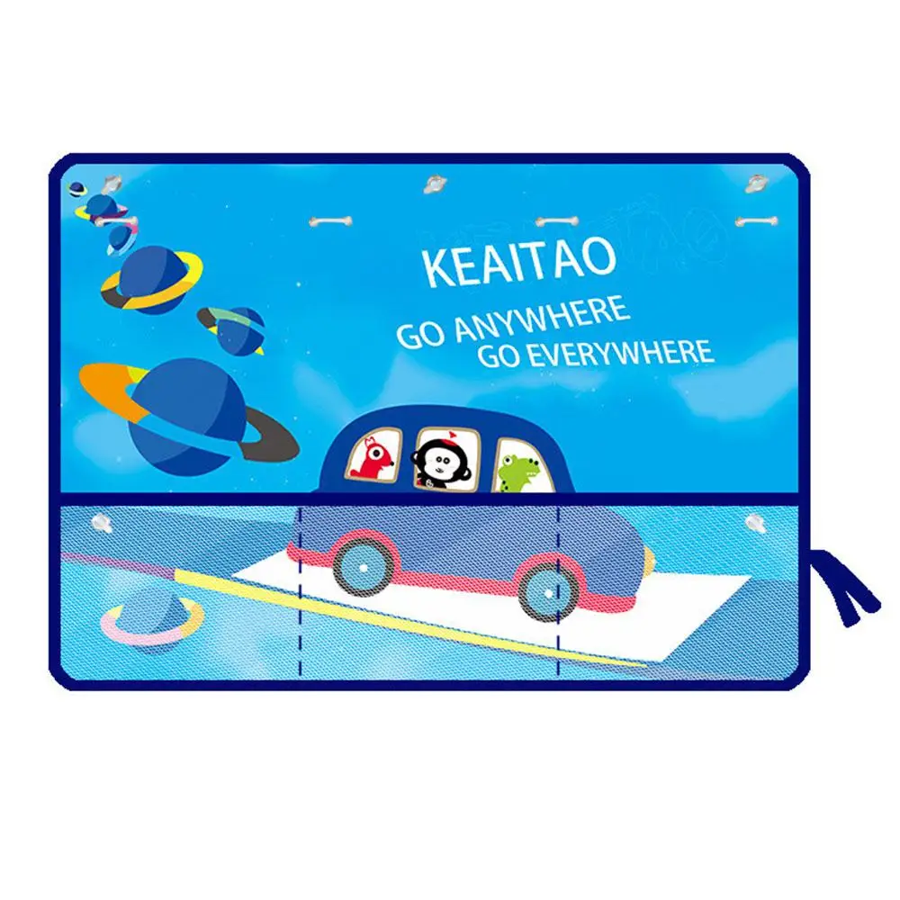 Cartoon Seat Back Protector Multi-Function Car Curtain Bag Protector Car Cartoon Curtain Anti-Kick Pad Car Windows Cover